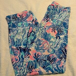Lilly Pulitzer NWT Lorena Breezy Palazzo Pants Saltwater Shade Seekers medium